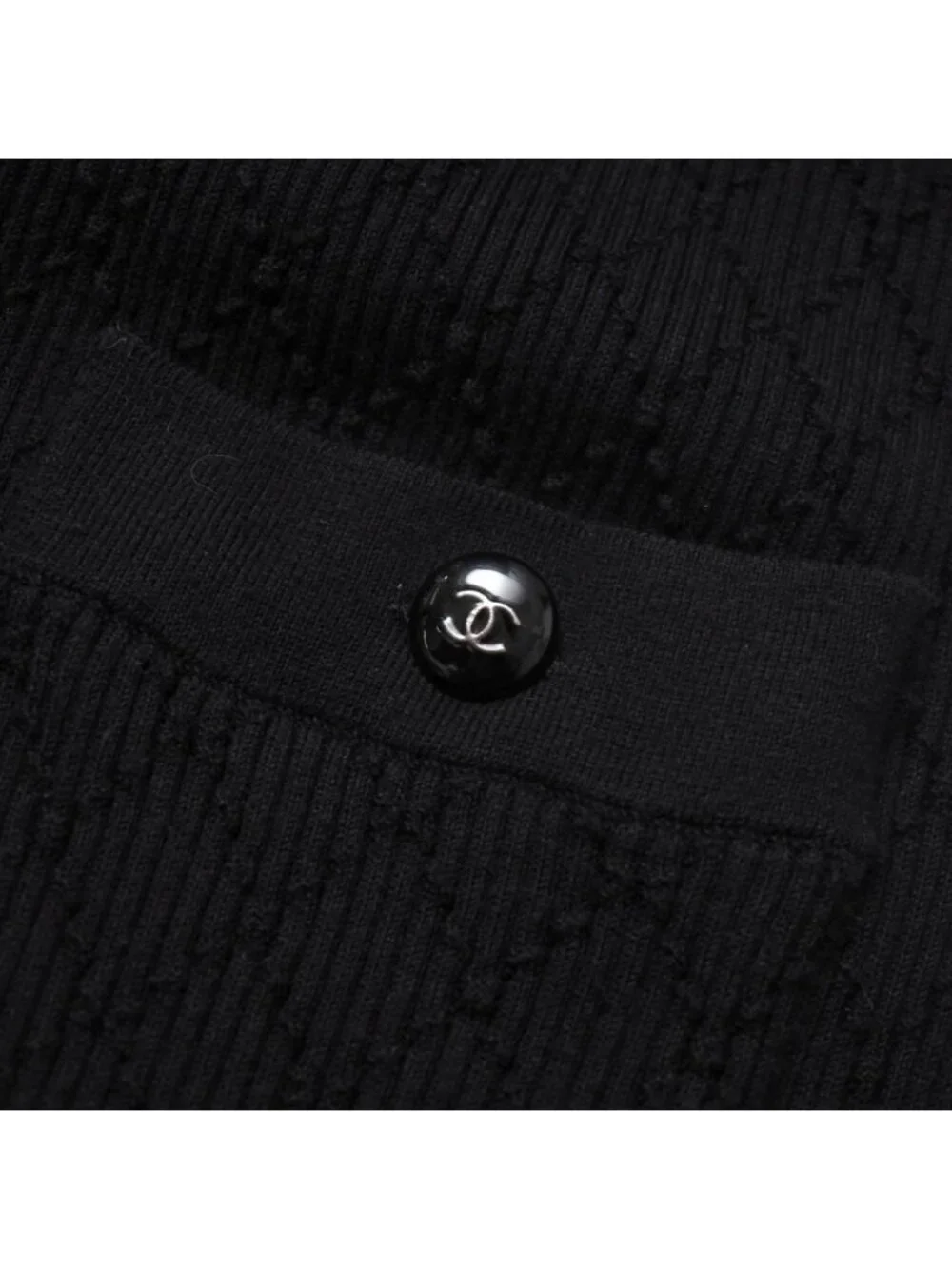 Chanel Knit 38 Long Cardigan CC Logo Button